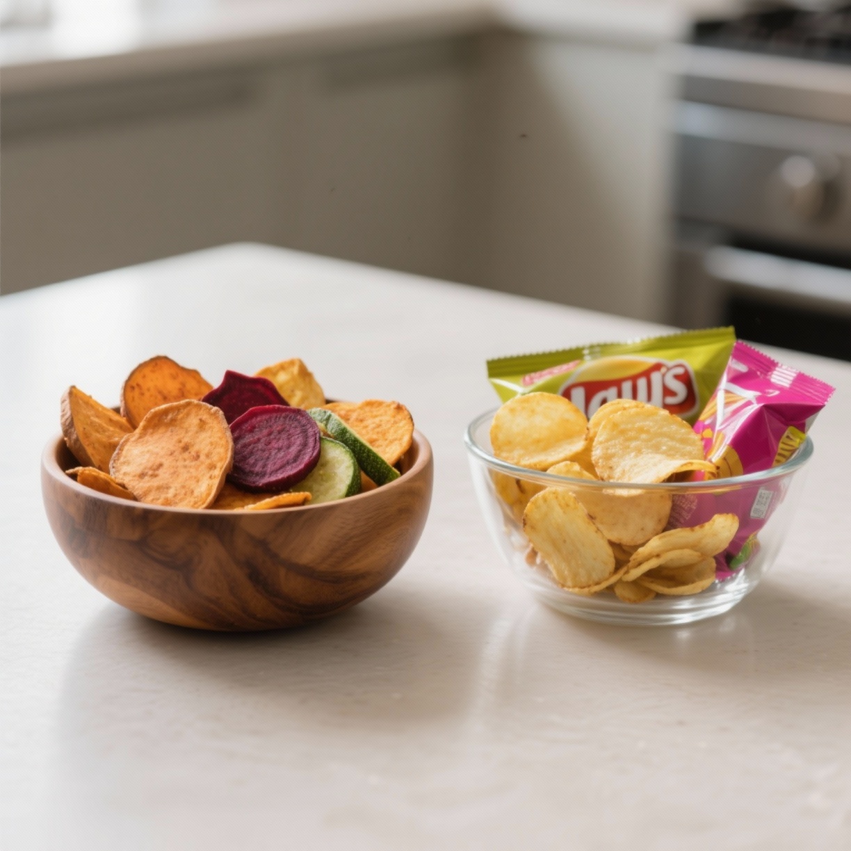 Chips Assados vs Snacks Industrializados: Qual é Melhor para sua Saúde?