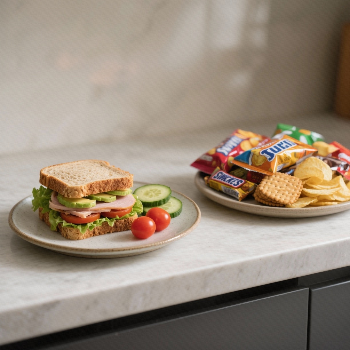 Sanduíches Naturais vs Snacks Industrializados: Qual Opção Sacia Melhor?