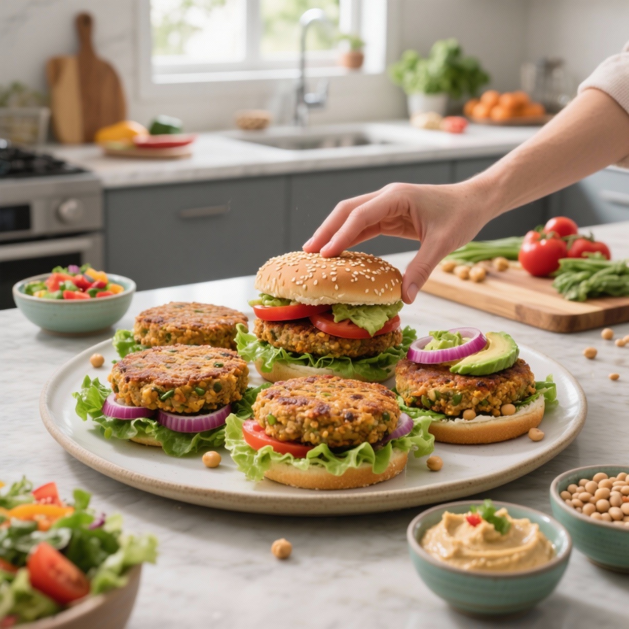 Hambúrgueres Vegetarianos Sem Complicação: Sabor, Praticidade e Proteína