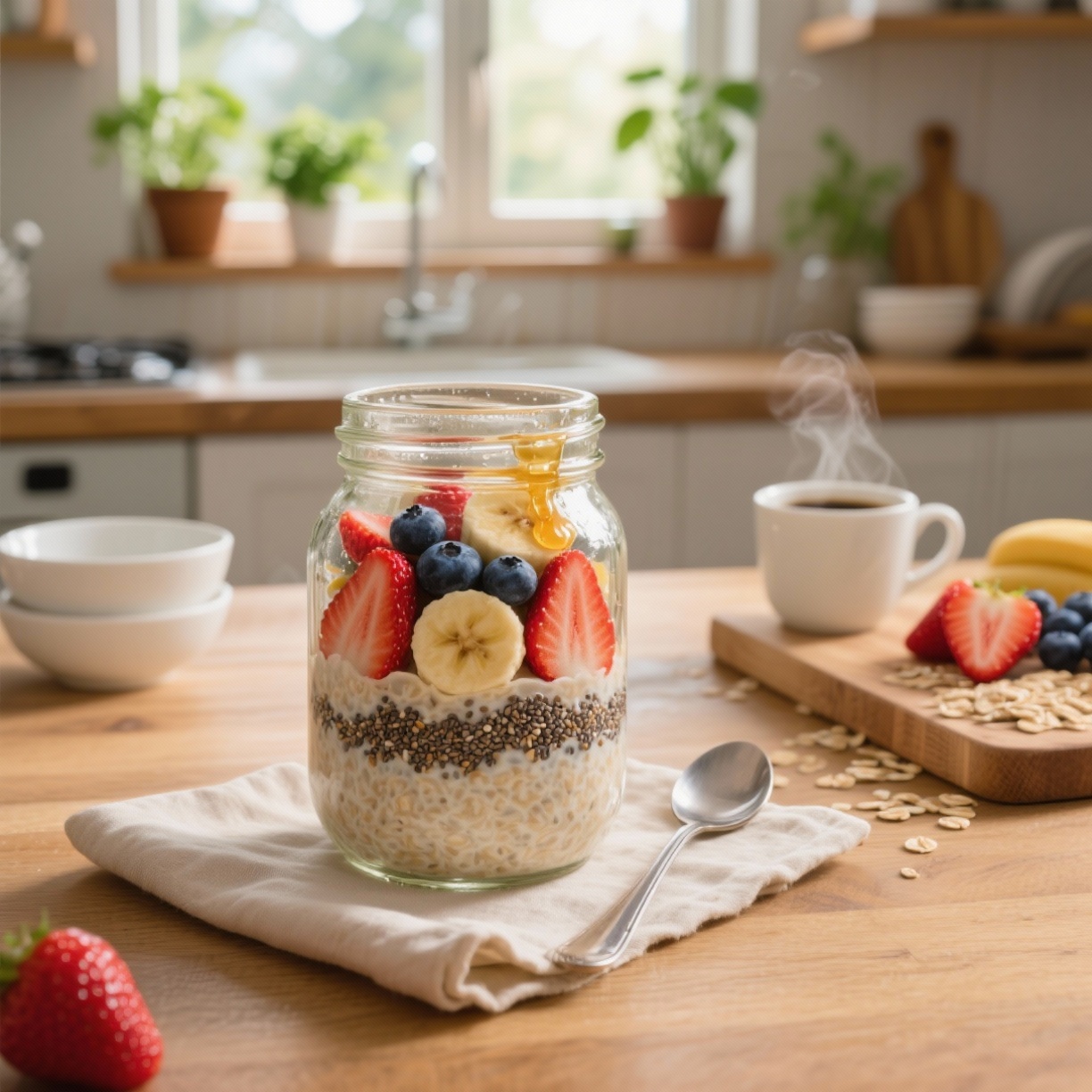 Overnight oats sem complicação: café da manhã saudável em 5 minutos